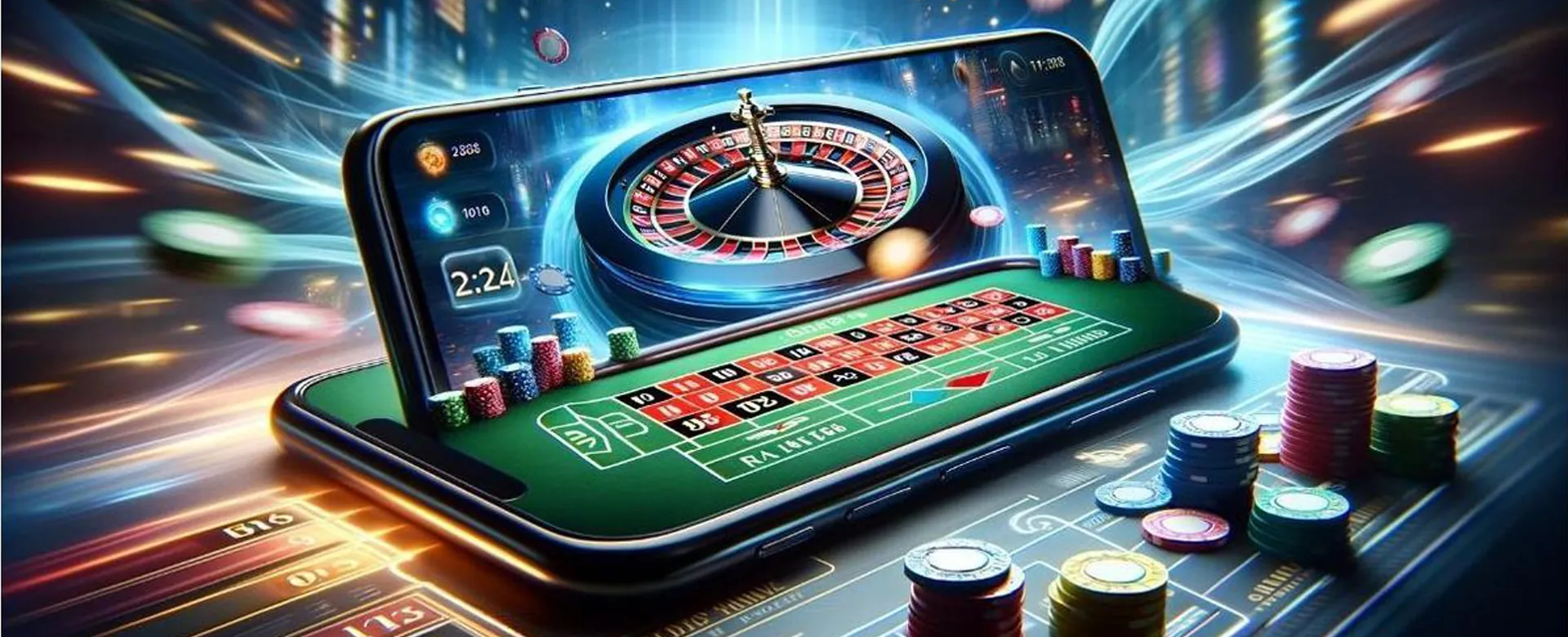 Dynamic background for 8k8.com log in page, showing mobile casino interface